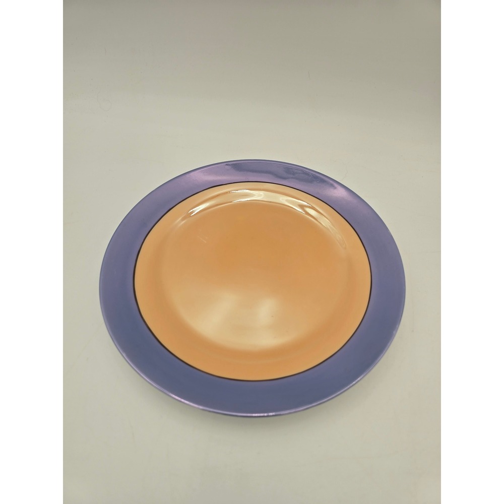 Vintage Japan Peach periwinkle Blue Lusterware Iridescent salad Plates Set of 4 - Picture 5 of 8